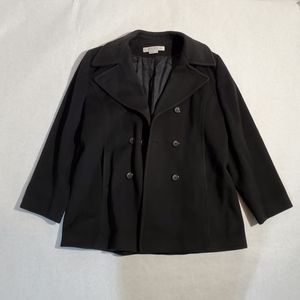 Women's pea coat, size 16, Black color